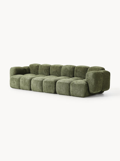 Westwing Collection Modulares Sofa Tayla (4-Sitzer) aus Teddy-Bouclé Vatertagsangebot
