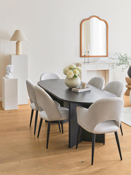 Westwing Collection Samt-Polsterstuhl Rachel Zeitlich begrenztes Angebot