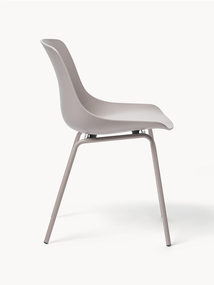 Westwing Collection Kunststoffstühle Dave mit Metallbeinen 2 Stück Räumungsverkauf