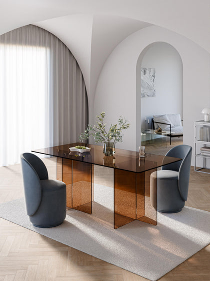 Westwing Collection Glas-Esstisch Anouk 180 x 90 cm Sonderangebote