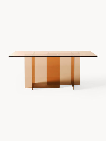 Westwing Collection Glas-Esstisch Anouk 180 x 90 cm Sonderangebote