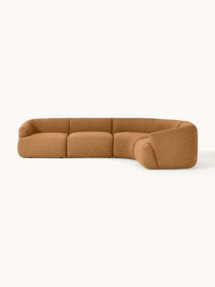 Westwing Collection Modulares Bouclé-Ecksofa Sofia (4-Sitzer) Riesige Ersparnisse