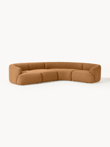 Westwing Collection Modulares Bouclé-Ecksofa Sofia (4-Sitzer) Riesige Ersparnisse