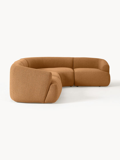 Westwing Collection Modulares Bouclé-Ecksofa Sofia (4-Sitzer) Riesige Ersparnisse
