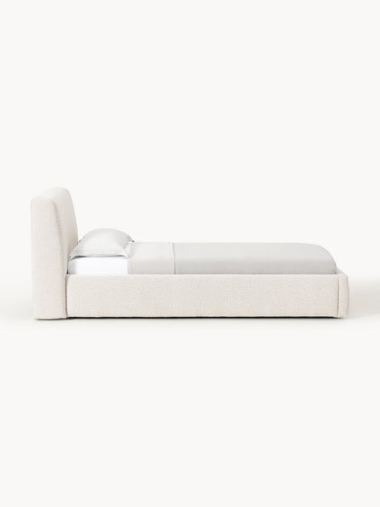 Westwing Collection Bouclé-Einzelbett Cloud mit Stauraum Tiefpreis