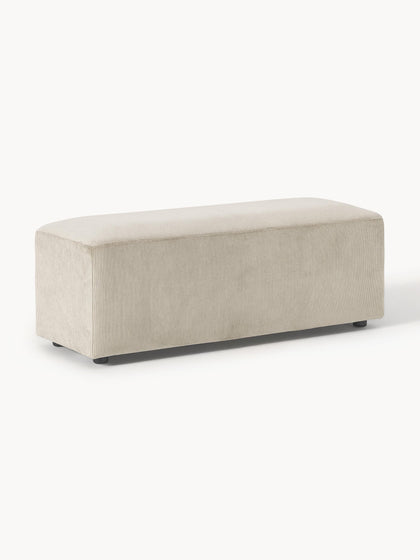 Westwing Collection XL-Hocker Melva aus Cord B 116 x T 42 cm