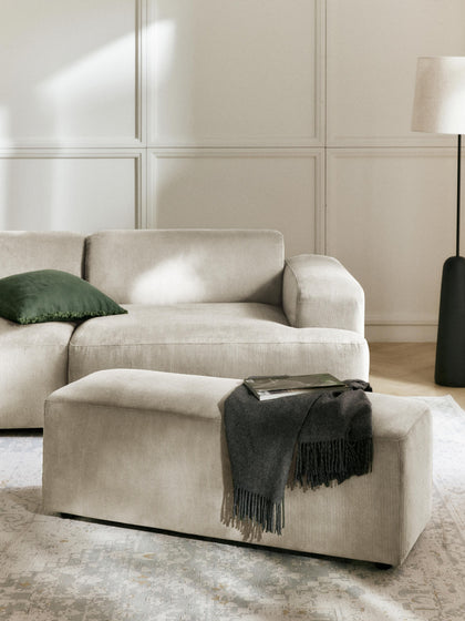 Westwing Collection XL-Hocker Melva aus Cord B 116 x T 42 cm Letzte 3 Tage