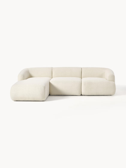 Westwing Collection Modulares Teddy-Ecksofa Sofia (3-Sitzer) 50% Rabatt mit kostenlosem Versand
