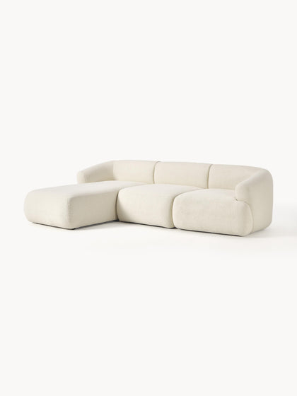 Westwing Collection Modulares Teddy-Ecksofa Sofia (3-Sitzer) 50% Rabatt mit kostenlosem Versand