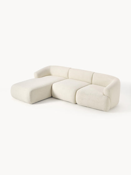Westwing Collection Modulares Teddy-Ecksofa Sofia (3-Sitzer) 50% Rabatt mit kostenlosem Versand