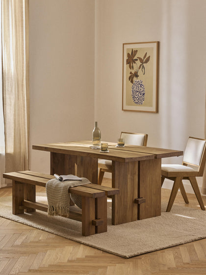 Westwing Collection Esstisch Hugo aus Teakholz in verschiedenen Größen im Angebot