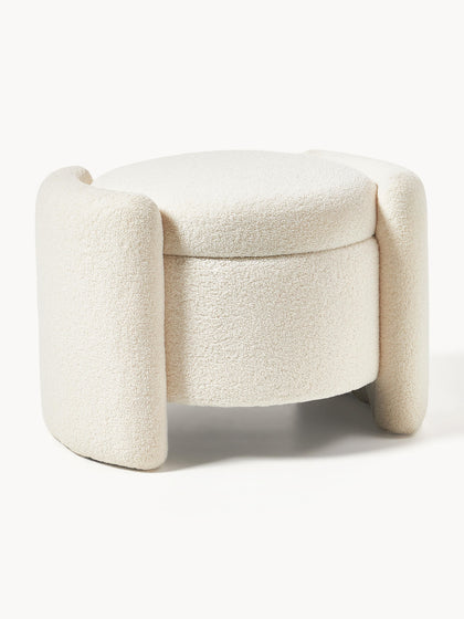 Westwing Collection Teddy-Polsterhocker Benji mit Stauraum