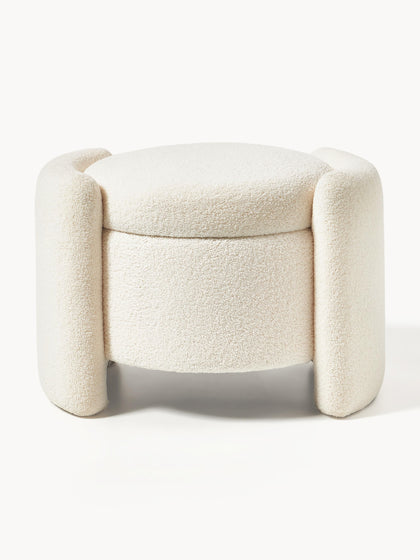 Westwing Collection Teddy-Polsterhocker Benji mit Stauraum Schlussverkauf