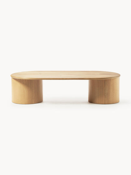 Westwing Collection Ovaler Couchtisch Didi aus Eichenholz Limitierter Zeitrabatt
