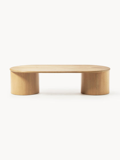 Westwing Collection Ovaler Couchtisch Didi aus Eichenholz Limitierter Zeitrabatt