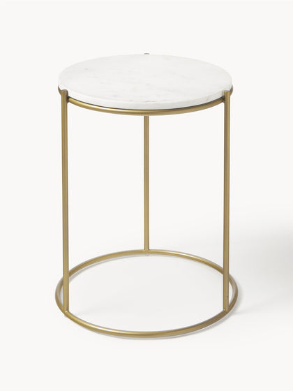 Westwing Collection Runder Marmor-Beistelltisch Ella Versandkostenfrei