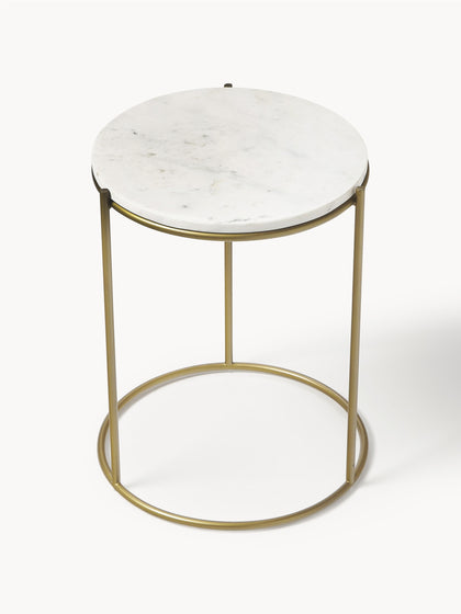 Westwing Collection Runder Marmor-Beistelltisch Ella Versandkostenfrei