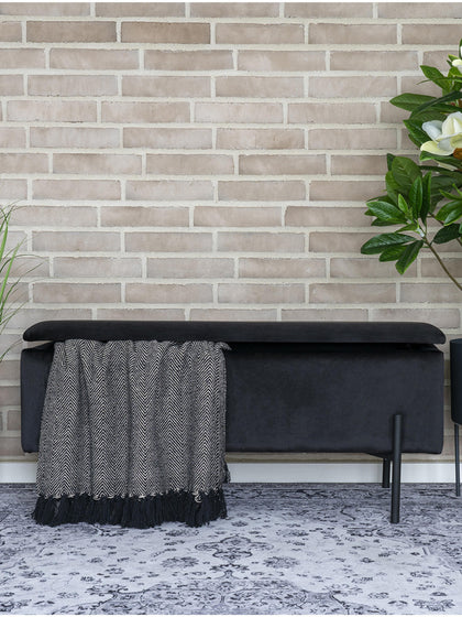 Westwing Collection Samt-Polsterbank Woldorf mit Stauraum Weihnachtsangebot