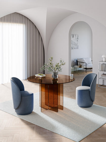 Westwing Collection Runder Glas-Esstisch Anouk Ø 100 cm Valentinstagsangebot