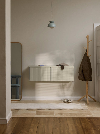 Westwing Collection Wand-Schuhschrank Shea mit Klappfächern und geriffelter Front Jubiläumsangebot