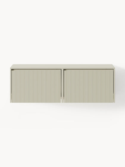 Westwing Collection Wand-Schuhschrank Shea mit Klappfächern und geriffelter Front Jubiläumsangebot