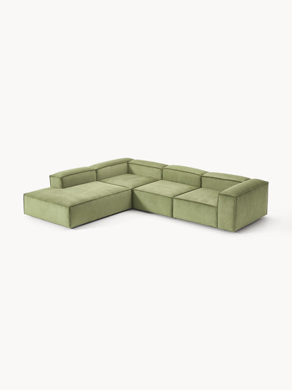 Westwing Collection Modulares XL-Ecksofa Lennon aus Cord Neuheiten