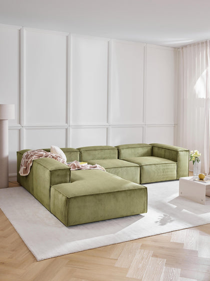 Westwing Collection Modulares XL-Ecksofa Lennon aus Cord Neuheiten