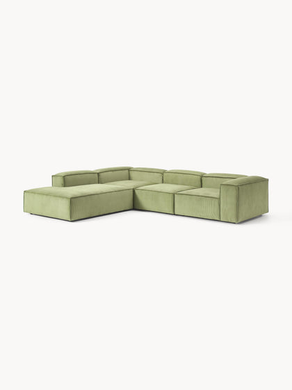Westwing Collection Modulares XL-Ecksofa Lennon aus Cord Neuheiten