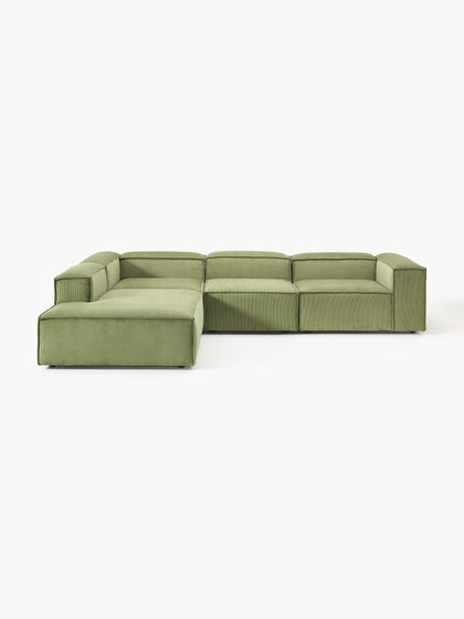 Westwing Collection Modulares XL-Ecksofa Lennon aus Cord Neuheiten