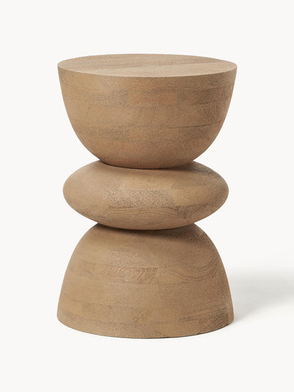 Westwing Collection Runder Beistelltisch Benno aus Mangoholz