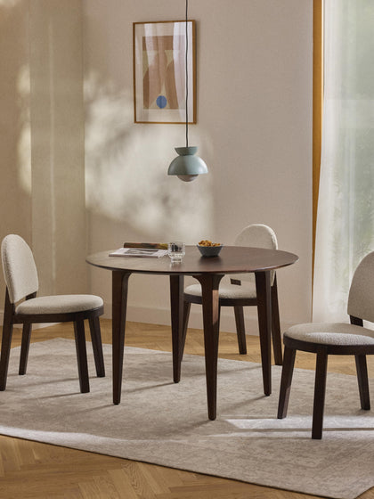 Westwing Collection Runder Esstisch Archie aus Mangoholz Ø 110 cm Riesige Ersparnisse