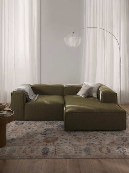 Westwing Collection Modulares Ecksofa Lennon aus Bouclé Kostenlose Rückgabe