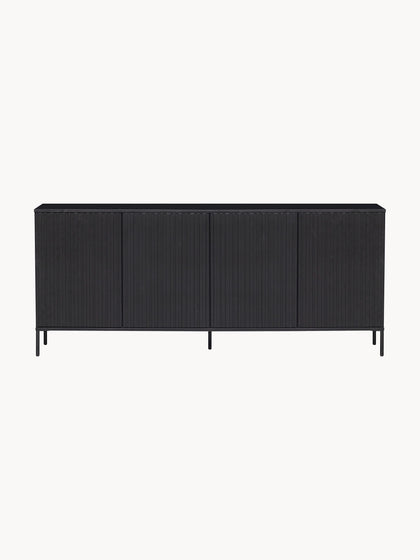 Westwing Collection Sideboard Avourio aus Kiefernholz mit geriffelter Front Fabrikladen