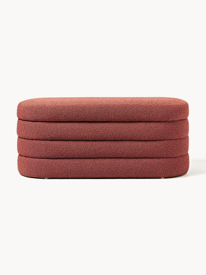 Westwing Collection Bouclé-Polsterbank Alto mit Stauraum Black Friday Preise