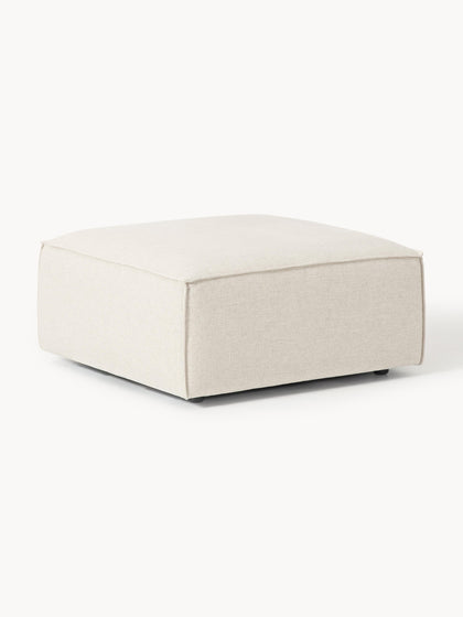 Westwing Collection Sofa-Hocker Lennon aus Leinen-Mix Kostenloser Versand