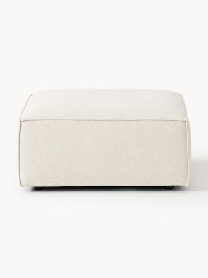 Westwing Collection Sofa-Hocker Lennon aus Leinen-Mix Kostenloser Versand