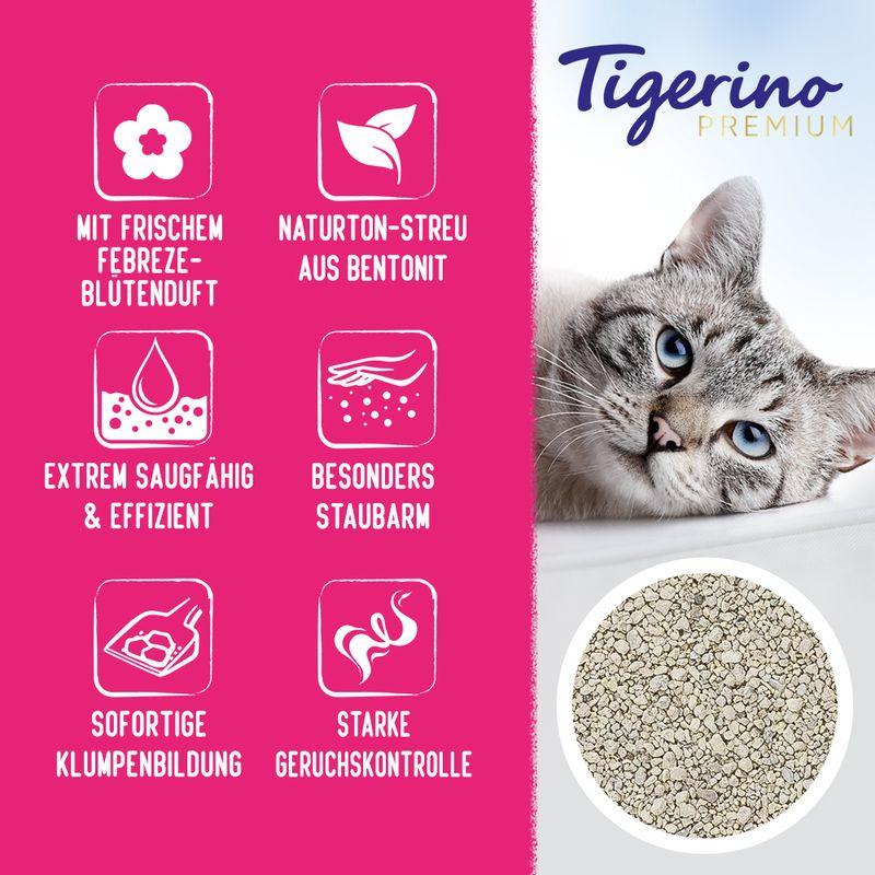zooplus Tigerino Premium Katzenstreu - Febreze Frischer Blütenduft kaufen Super Sparpreis