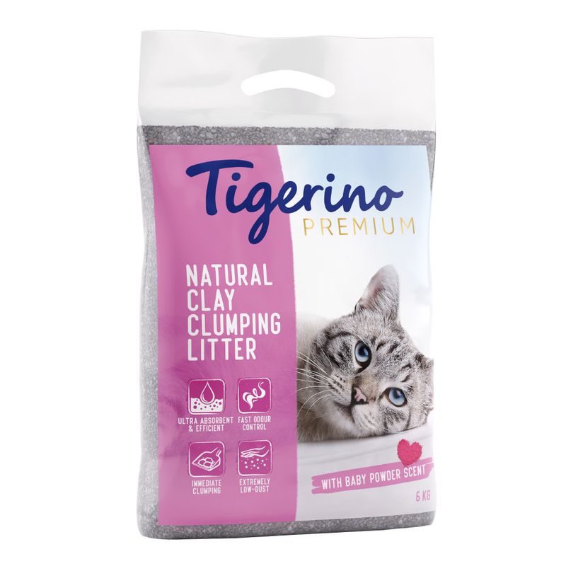zooplus Tigerino Premium Katzenstreu – Babypuderduft kaufen Nur für heute
