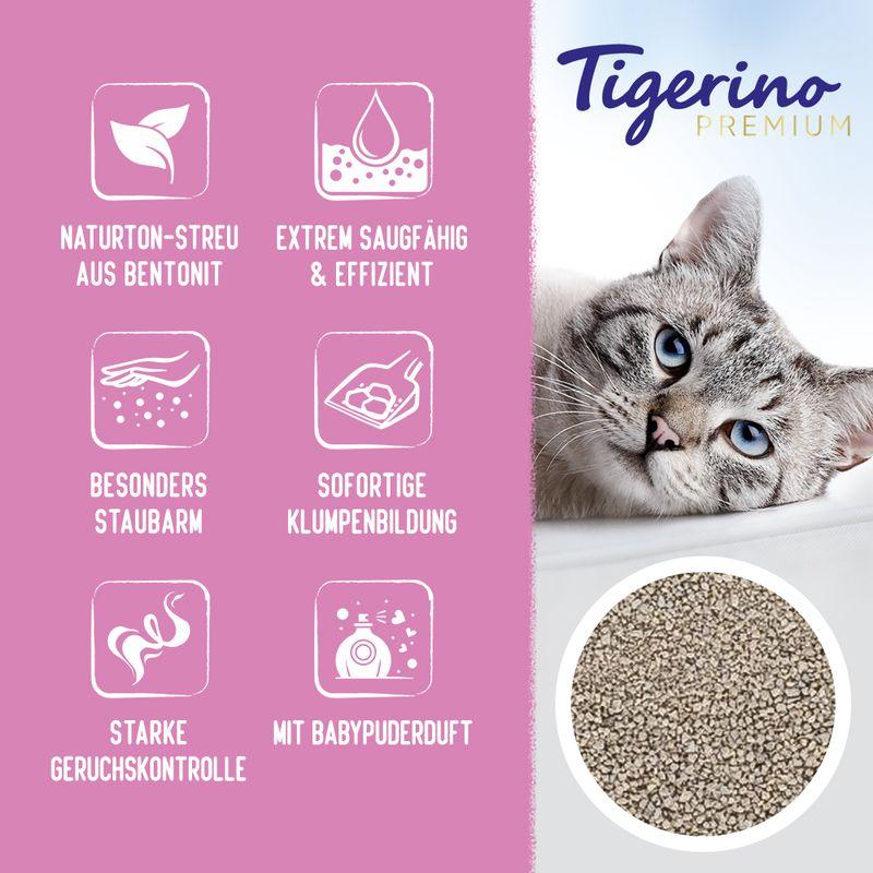 zooplus Tigerino Premium Katzenstreu – Babypuderduft kaufen Nur für heute