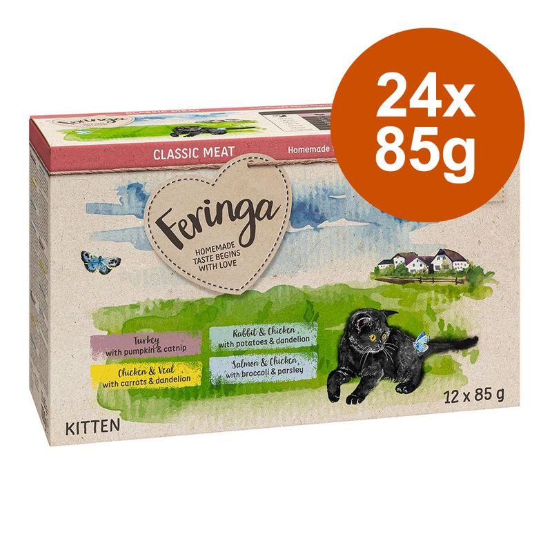 zooplus Sparpaket Feringa Classic Meat Menü Kitten Pouches 24 x 85 g kaufen Speichern exportieren