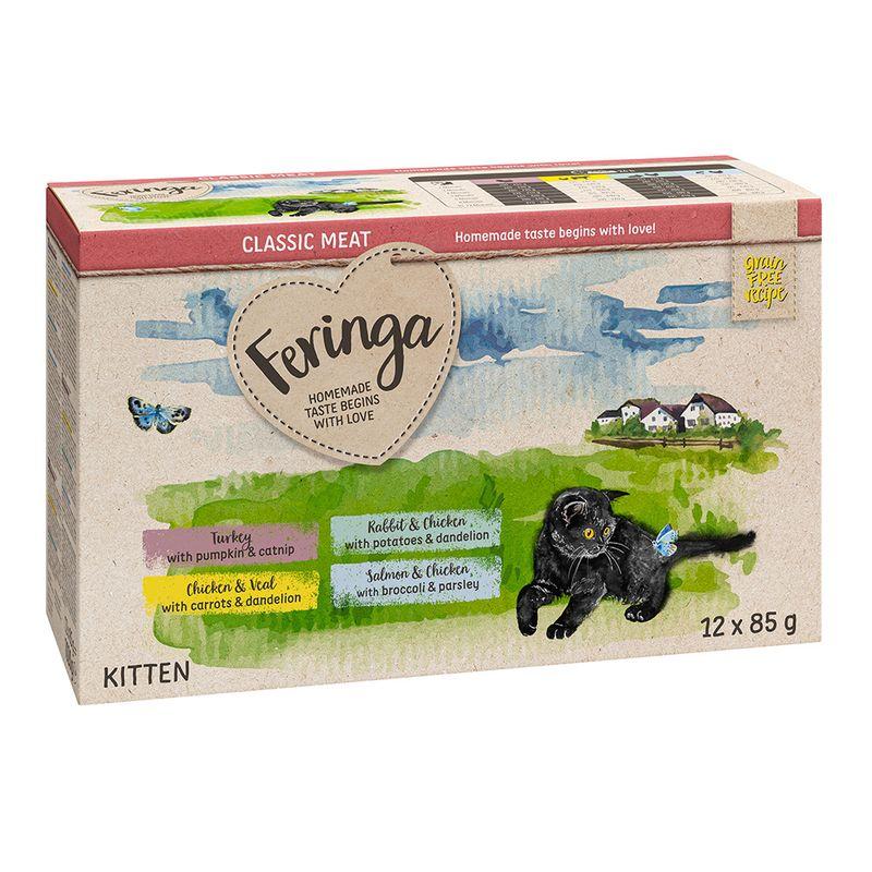 zooplus Sparpaket Feringa Classic Meat Menü Kitten Pouches 24 x 85 g kaufen Speichern exportieren