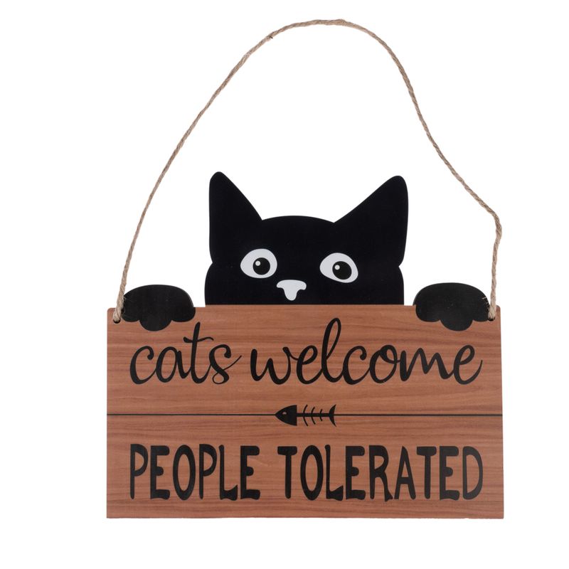 zooplus TIAKI Türschild Cats Welcome People Tolerated kaufen