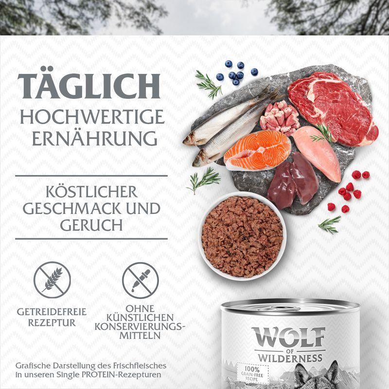 zooplus Wolf of Wilderness Adult - Single Protein 6 x 800 g kaufen Günstig kaufen