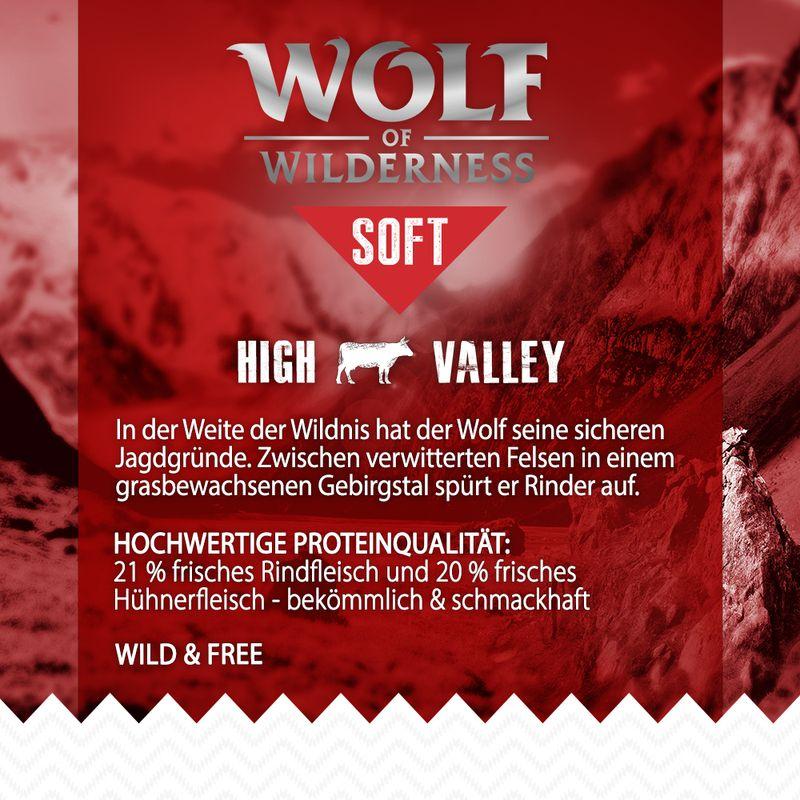 zooplus Wolf of Wilderness Soft - High Valley Rind - getreidefrei kaufen Zeitlich begrenztes Angebot