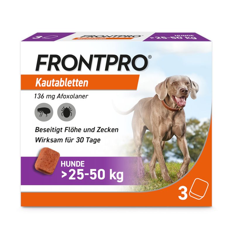 zooplus Frontpro Kautablette gegen Zecken und Flöhe für Hunde >25 bis 50 kg kaufen