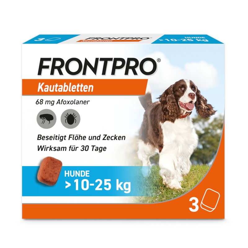 zooplus Frontpro Kautablette gegen Zecken und Flöhe für Hunde >10 bis 25 kg kaufen Wochenangebot