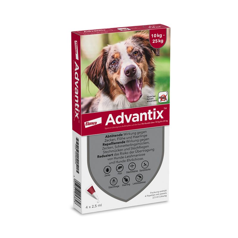 zooplus Advantix® 250 Spot-on für Hunde von 10 bis 25 kg kaufen Bis zu 60% Rabatt