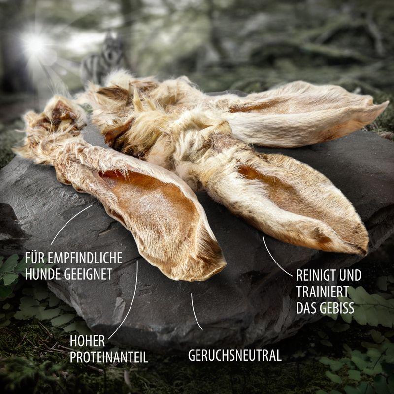 zooplus Wolf of Wilderness - Kaninchenohren mit Fell kaufen 50% Rabatt für begrenzte Zeit