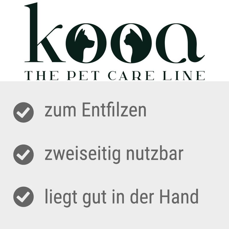 zooplus kooa Zweiseitiger Entfilzungskamm kaufen Schlussverkauf