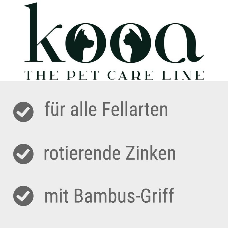 zooplus kooa Kamm aus Bambus mit rotierenden Zähnen kaufen Kostenloser Versand